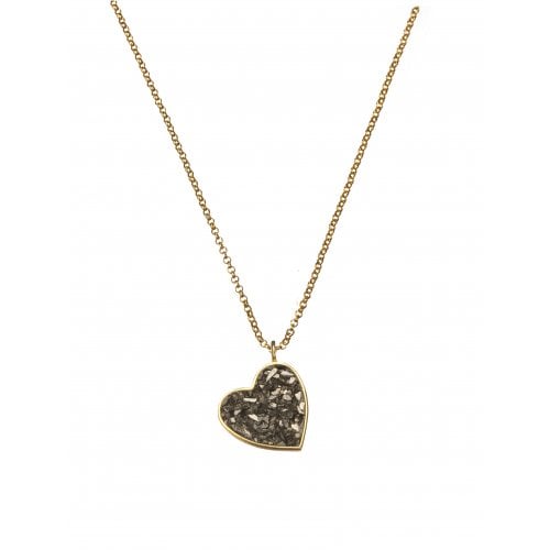 Rough Diamond Heart Pendant on a Chain by Chaya Elfasi
