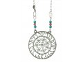 Shraga Landesman Song of Songs Words and Flowers Necklace - Nickel Silver