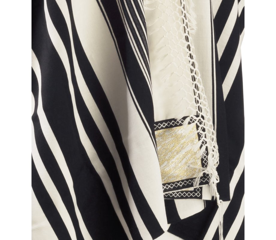 Talitnia Yemenite Tallit Temani Prayer Shawl - Net Fringes - Six Rows Knotting