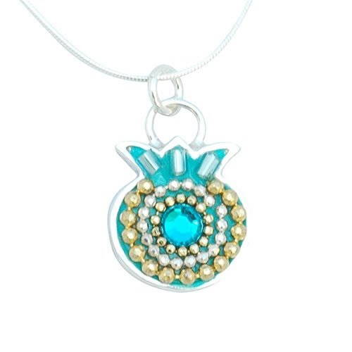 Turquoise Pomegranate Necklace by Ester Shahaf