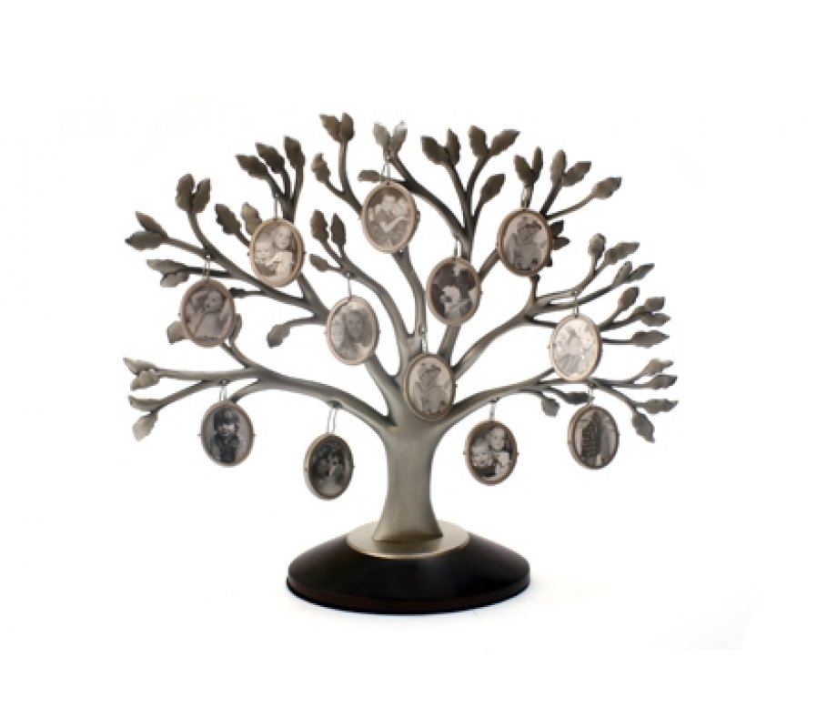 Twelve Photo Pewter Family Tree