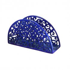 Yair Emanuel Aluminum Blue Decorative Napkin Serviette Holder