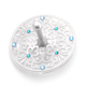 Dorit Judaica Decorative Dreidel with Flowers and Swarovski Stones on a Stand