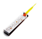 Dorit Judaica Wand Menorah Lighter Stainless Steel with Swirling Pomegranates