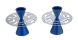 Avner Agayof Contemporary Candlesticks, Shabbat Shalom Disc - Blue