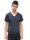 Tzitzit T-Shirt for Men with Kosher Tzitzis, Light Gray - V Neck, Short Sleeve Cotton Blend