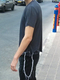 Light Gray T-Shirt with Tzitzit for Men