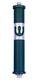 Agayof Cylinder Mezuzah Case with Curving Shin, in Dark Colors - 6 Inches Height