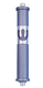 Agayof Cylinder Mezuzah Case with Curving Shin, in Light Colors - 4 Inches Height