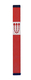 Agayof Mezuzah Case with Bubbly Dots Shin, Dark Colors - 7 Inches Height