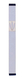 Agayof Mezuzah Case with Shin of Three Leaves, Light Colors - 7 Inches Height