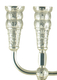 Seven Branch Menorah with Jerusalem Images, Silver - 5.3