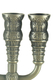 Seven Branch Menorah with Jerusalem Images, Pewter - Option 5.3