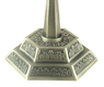 Seven Branch Menorah with Jerusalem Images, Pewter - Option 5.3
