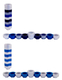 Agayof Compact Doughnut Travelling Menorah - Blue, Silver and Black Colors