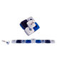 Agayof Compact Two in One Dreidel Menorah - Blue, Silver and Black Colors