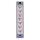 Agayof Mezuzah Case, Six Doves and Shin in Light Colors - 4 Inches Height