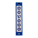 Agayof Mezuzah Case, Five Flowers and Shin in Dark Colors  4 Inches Height