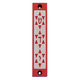 Agayof Mezuzah Case, Three Stars of David in Dark Colors  4 Inches Height