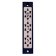 Agayof Mezuzah Case, Three Stars of David in Dark Colors  4 Inches Height