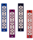 Agayof Mezuzah Case, Three Stars of David in Dark Colors  4 Inches Height