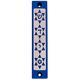 Agayof Mezuzah Case with Four Stars of David, in Dark Colors  4 Inches Height
