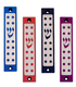 Agayof Mezuzah case, Twelve Stars of David in Dark Colors  4 Inches Height