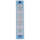 Agayof Mezuzah Case, Four Stars of David in Light Colors - 4 Inches Height