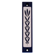 Agayof Mezuzah Case with Wheat Image in Dark Colors - 4 Inches