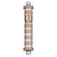 Agayof Cylinder Mezuzah Case with Bands, Light Colors - 4 Inches Height