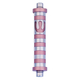 Agayof Cylinder Mezuzah Case with Bands, Light Colors - 4 Inches Height