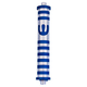 Agayof Cylinder Mezuzah Case with Bands & Curving Shin, Light Colors - 6 Inches