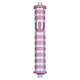 Agayof Cylinder Mezuzah Case with Bands & Curving Shin, Light Colors - 6 Inches
