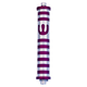 Agayof Cylinder Mezuzah Case with Bands and Curving Shin, Dark Colors  6 Inches