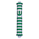 Agayof Cylinder Mezuzah Case with Bands and Curving Shin, Dark Colors  6 Inches