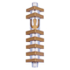 Agayof Cylinder Mezuzah Case with Triangles, Light Colors - 4 Inches Height