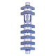 Agayof Cylinder Mezuzah Case with Triangles, Light Colors - 4 Inches Height