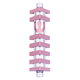 Agayof Cylinder Mezuzah Case with Triangles, Light Colors - 4 Inches Height