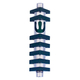 Agayof Cylinder Mezuzah Case with Triangles, Dark Colors - 4 Inches Height