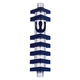 Agayof Cylinder Mezuzah Case with Triangles, Dark Colors - 4 Inches Height