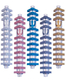 Agayof Cylinder Mezuzah Case with Triangles, Light Colors - 6 Inches Height