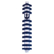 Agayof Cylinder Mezuzah Case with Triangles, Dark Colors at 6 Inches