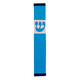 Agayof Pillar Mezuzah Case with Curving Shin in Dark Colors  4 Inches Height