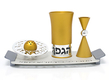 Agayof Aluminum Havdalah Set Modern Design - Gold