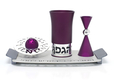 Agayof Aluminum Havdalah Set Modern Design - Purple