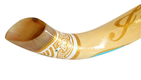 Collectors Hand Painted Yemenite Shofar - Jerusalem