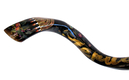 Collectors Hand Painted Yemenite Shofar - Menorah