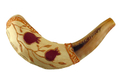 Light Hand Painted Rams Horn Shofar - Pomegranate
