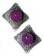 Small Square Red Art Nouveau Travelling Candlesticks - 1 in stock