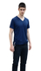 Tzitzit T-Shirt for Men with Kosher Tzitzis, Dark Blue - Short Sleeve Cotton Blend